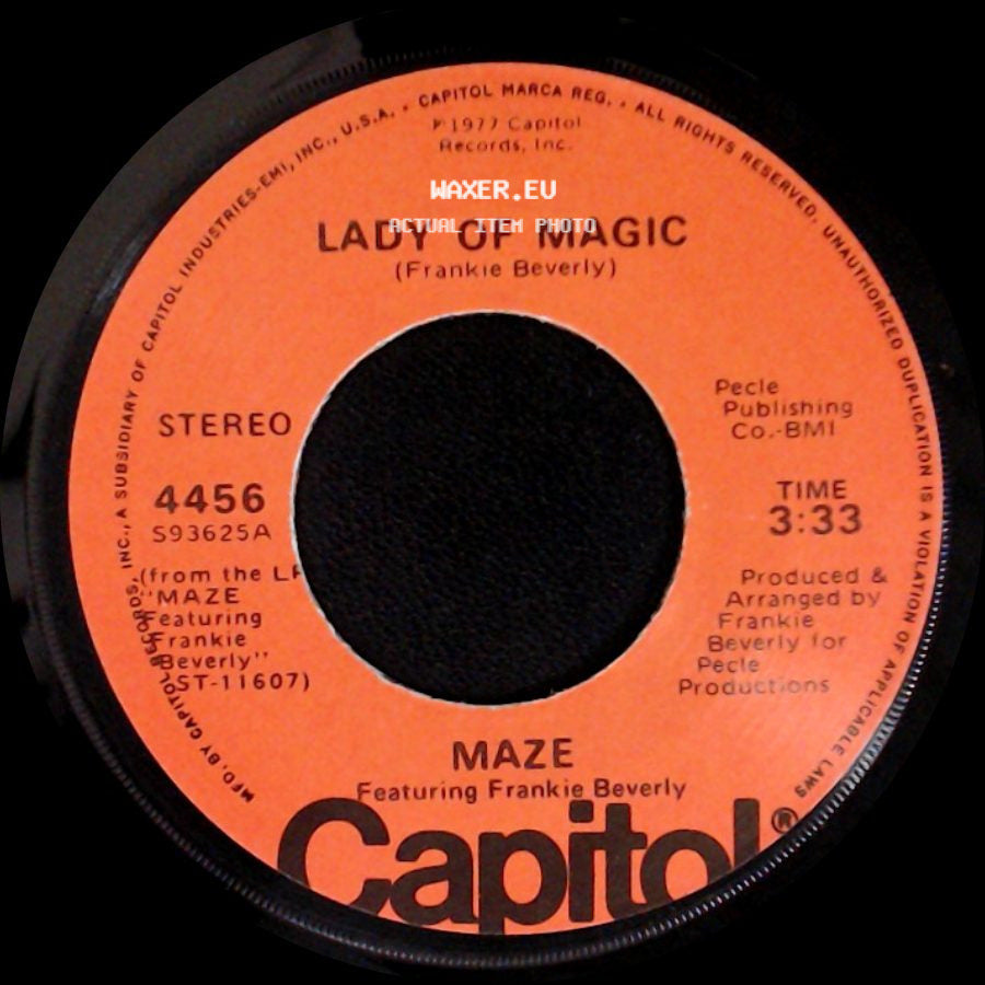 Maze Featuring Frankie Beverly - Time Is On My Side / Lady Of Magic side B