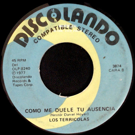 Los Terricolas - Deja De Llorar Chiquilla / Como Me Duele Tu Ausencia side B
