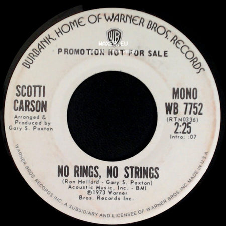 Scotti Carson - No Rings, No Strings / No Rings, No Strings side B