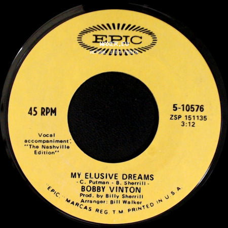 Bobby Vinton - Over And Over / My Elusive Dreams side B