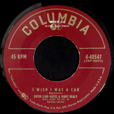 Peter Lind Hayes & Mary Healy - Rememb'ring (Duncan Sisters) / I Wish I Was A Car side B