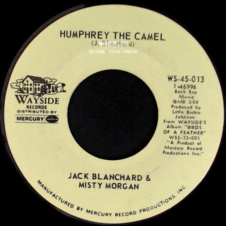 Jack Blanchard & Misty Morgan - A Place In My Mind / Humphrey The Camel side B