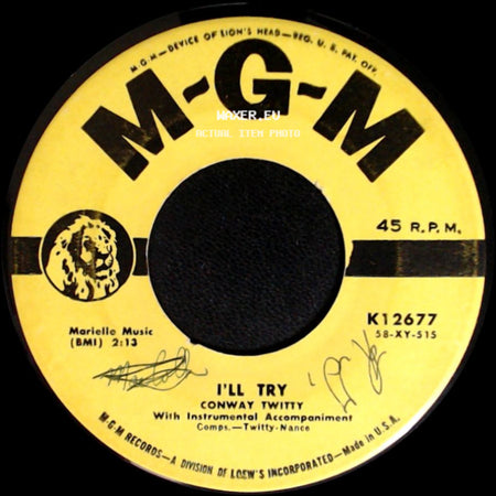 Conway Twitty - I'll Try / It's Only Make Believe side A
