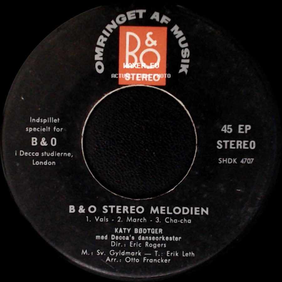 Katy Bødtger - B & O Stereo Prøveplade / B & O Stereo Melodien side B