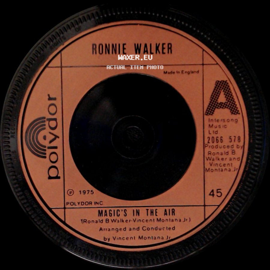 Ronnie Walker - Magic's In The Air / Just Can't Say Hello (Once You've Said Goodbye) side A