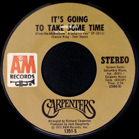 Carpenters - Flat Baroque / It's Going To Take Some Time side B