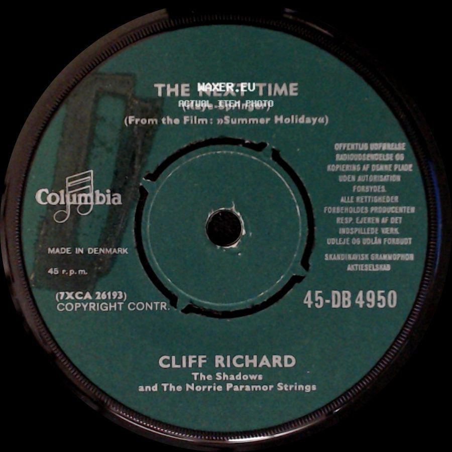 Cliff Richard / Cliff Richard And The Shadows - The Next Time / Bachelor Boy side A
