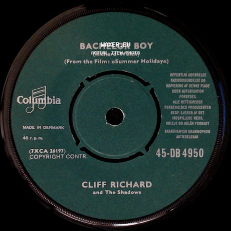 Cliff Richard / Cliff Richard And The Shadows - The Next Time / Bachelor Boy side B