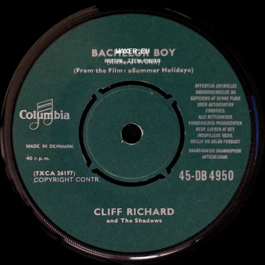 Cliff Richard / Cliff Richard And The Shadows - The Next Time / Bachelor Boy side B