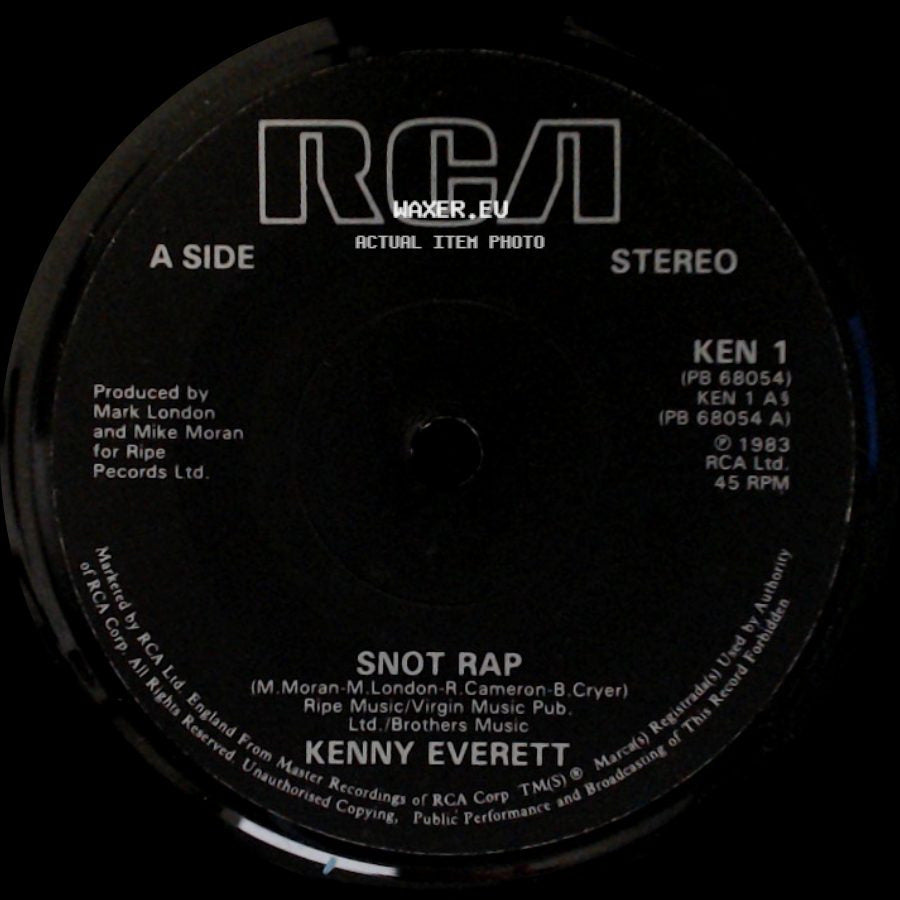Kenny Everett - Snot Rap / Snot Rap (Part 2) side A