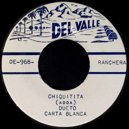 Dueto Carta Blanca - Ojos Negros / Chiquitita (Adda) side B