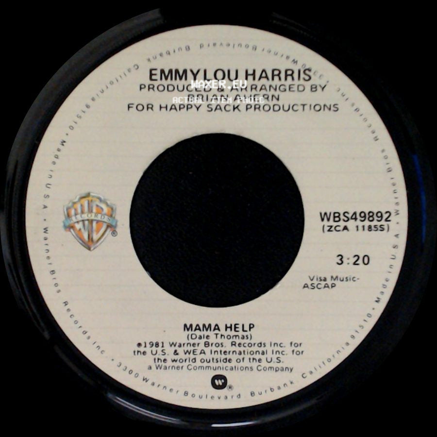 Emmylou Harris - Tennessee Rose / Mama Help side B