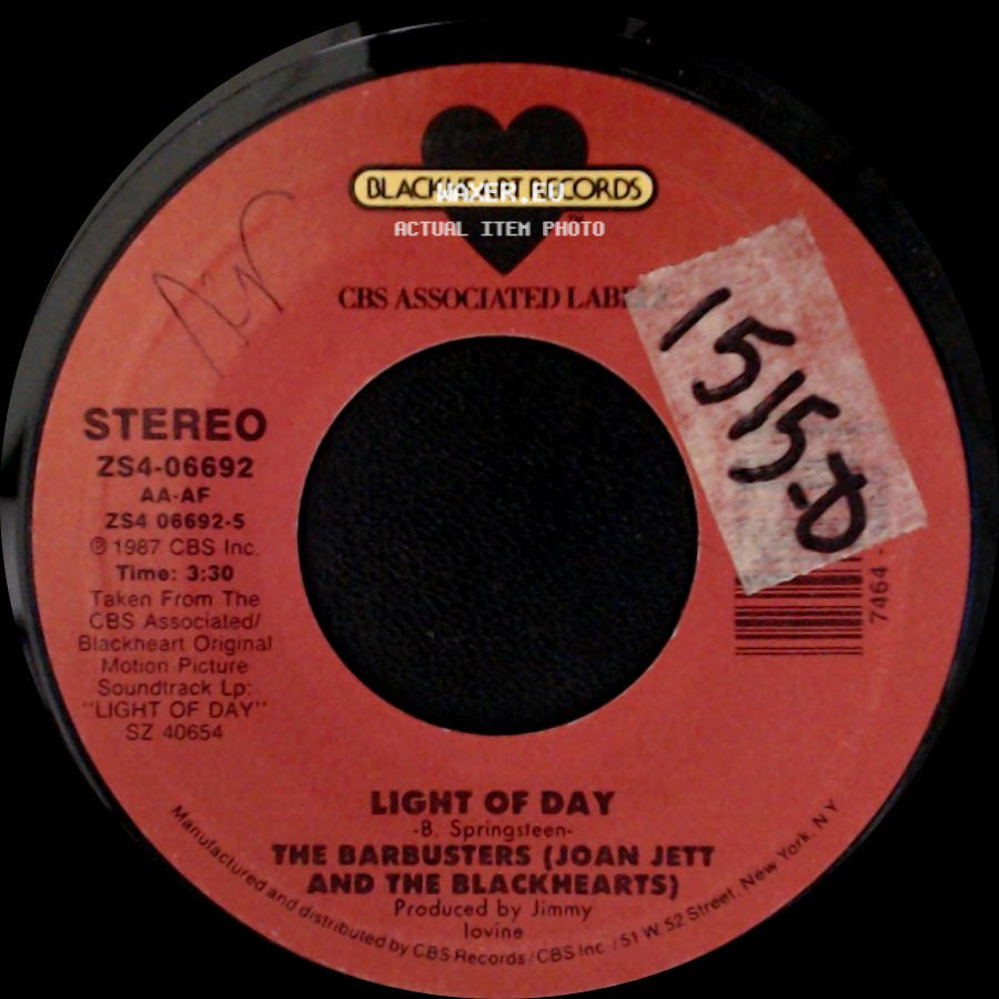 The Barbusters (Joan Jett And The Blackhearts) / Joan Jett And The Blackhearts - Light Of Day / Roadrunner (Radio On) side A