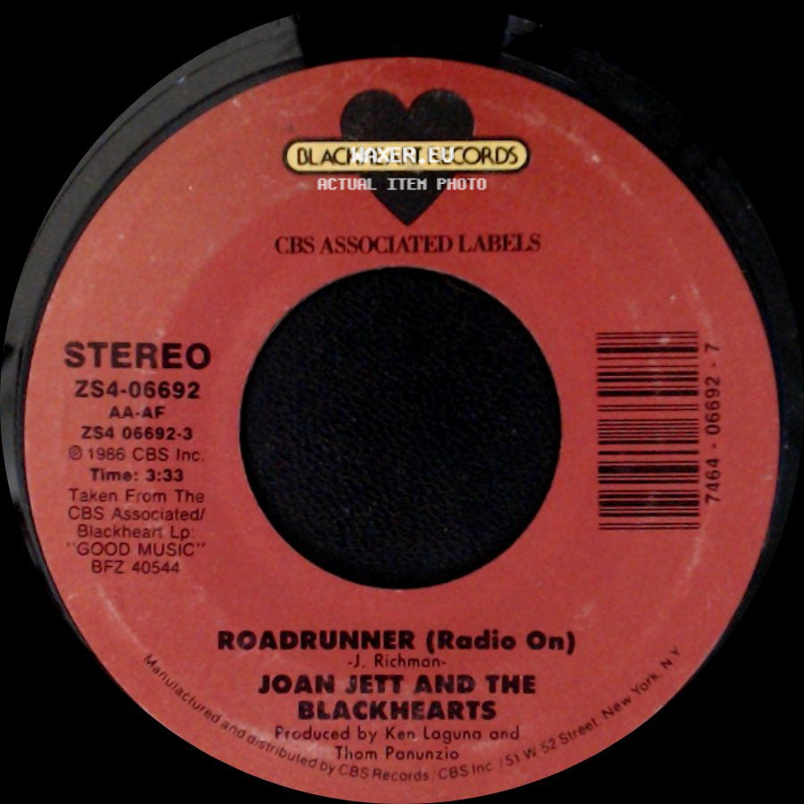 The Barbusters (Joan Jett And The Blackhearts) / Joan Jett And The Blackhearts - Light Of Day / Roadrunner (Radio On) side B