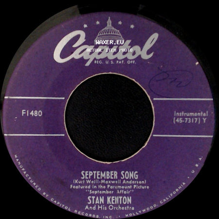 Stan Kenton And His Orchestra - September Song / Artistry In Tango side A