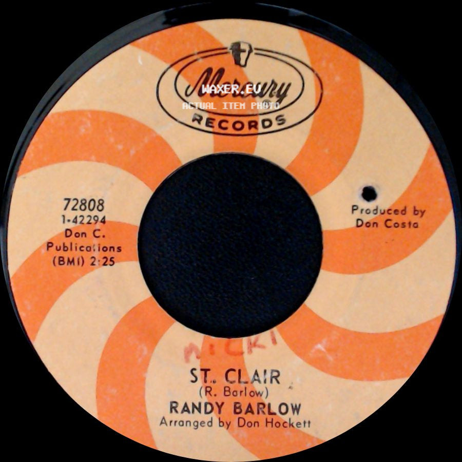 Randy Barlow - Color Blind / St. Clair side B