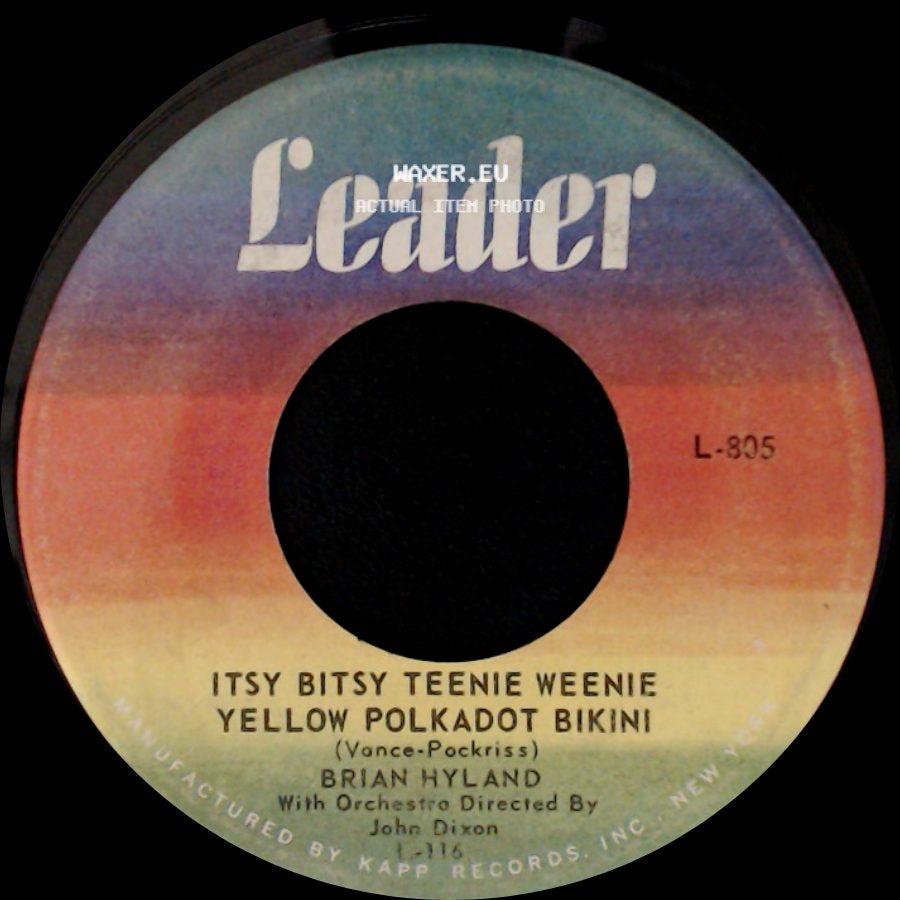 Brian Hyland - Don't Dilly Dally, Sally / Itsy Bitsy Teenie Weenie Yellow Polkadot Bikini side B