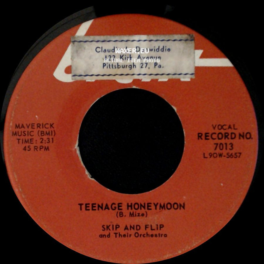 Skip And Flip And Their Orchestra - Teenage Honeymoon / Hully Gully Cha Cha Cha side A