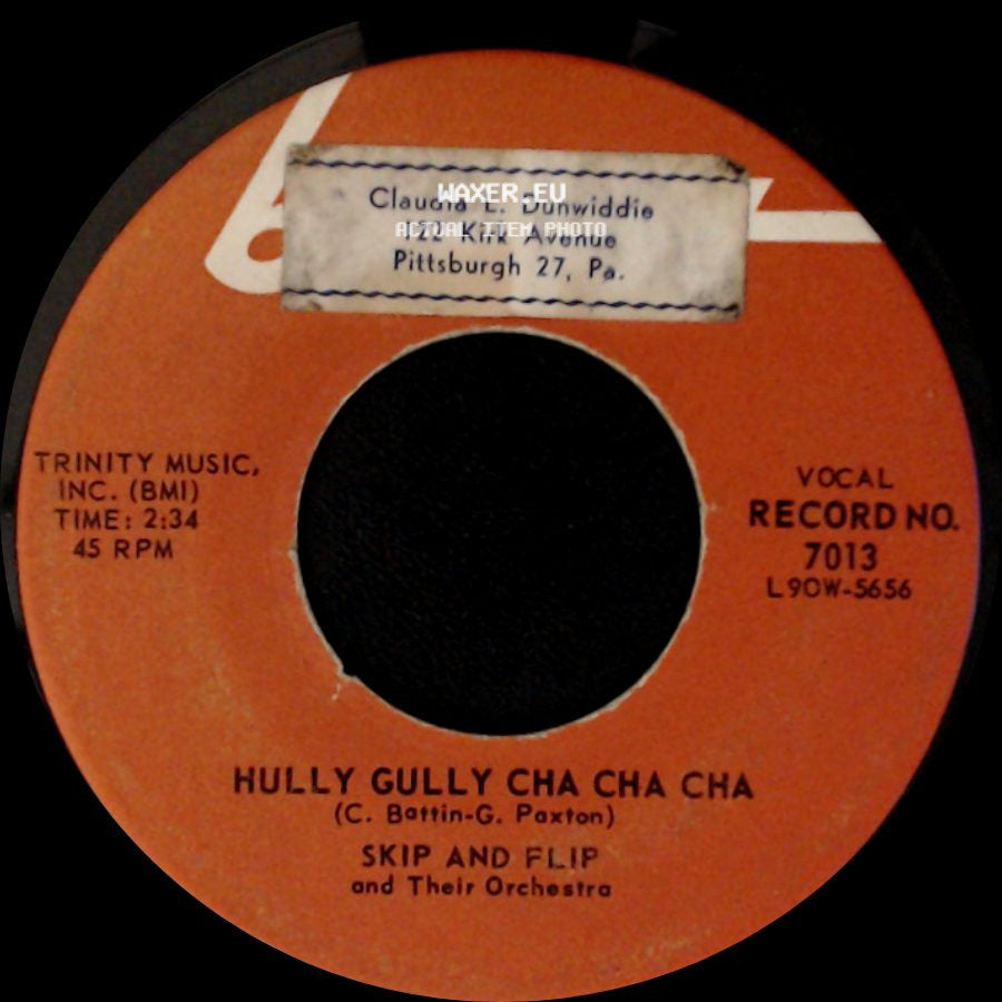 Skip And Flip And Their Orchestra - Teenage Honeymoon / Hully Gully Cha Cha Cha side B