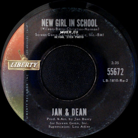 Jan & Dean - Dead Man's Curve / New Girl In School side B