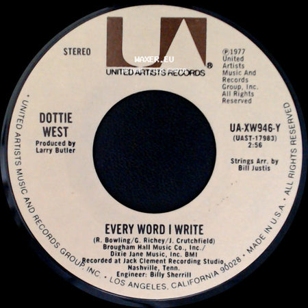 Dottie West - We Love Each Other / Every Word I Write side B