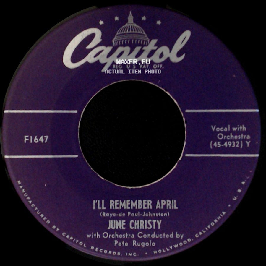 June Christy - Get Happy / I'll Remember April side B