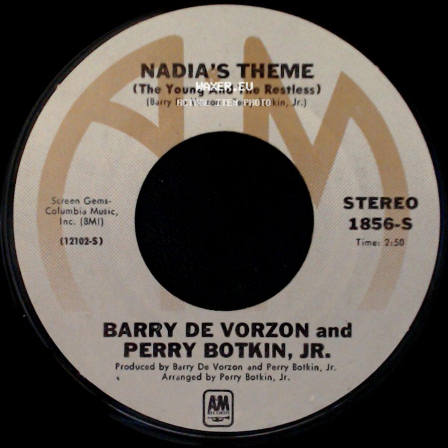 Barry De Vorzon And Perry Botkin, Jr. - Nadia's Theme (The Young And The Restless) / Down The Line side A