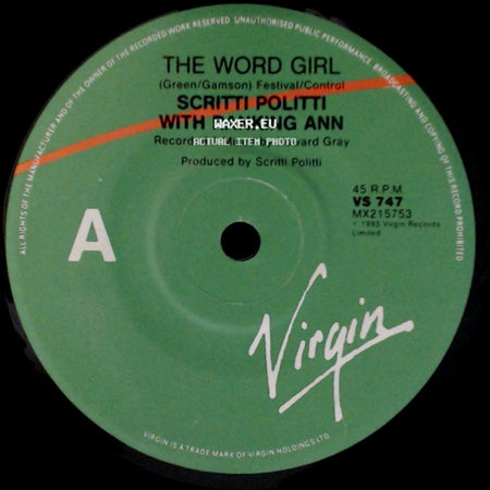 Scritti Politti With Ranking Ann - Flesh & Blood / The Word Girl side B