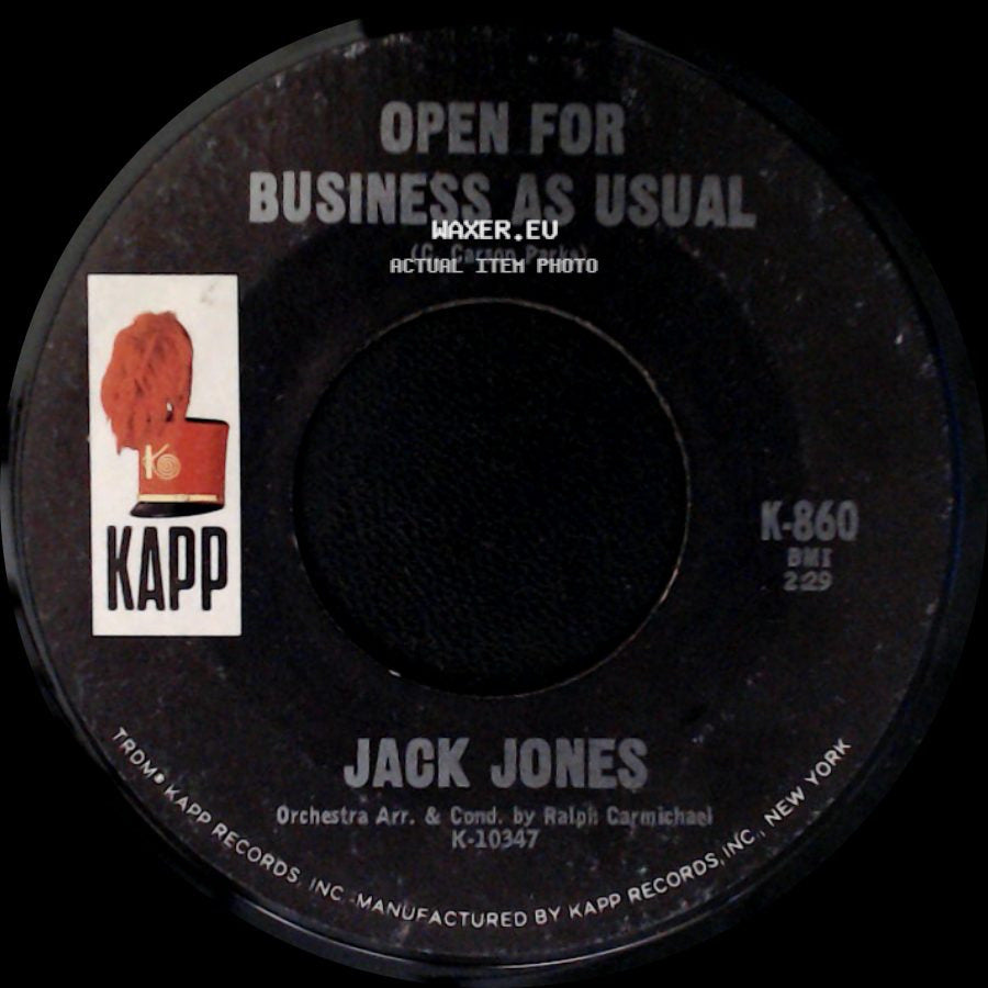 Jack Jones - Open For Business As Usual / The Mood I'm In side A