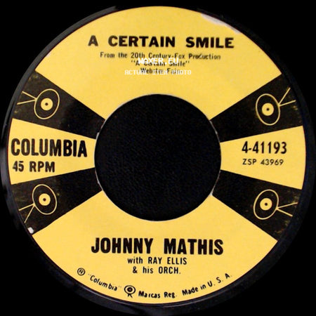 Johnny Mathis With Ray Ellis & His Orch. / Johnny Mathis - A Certain Smile / Let It Rain side A