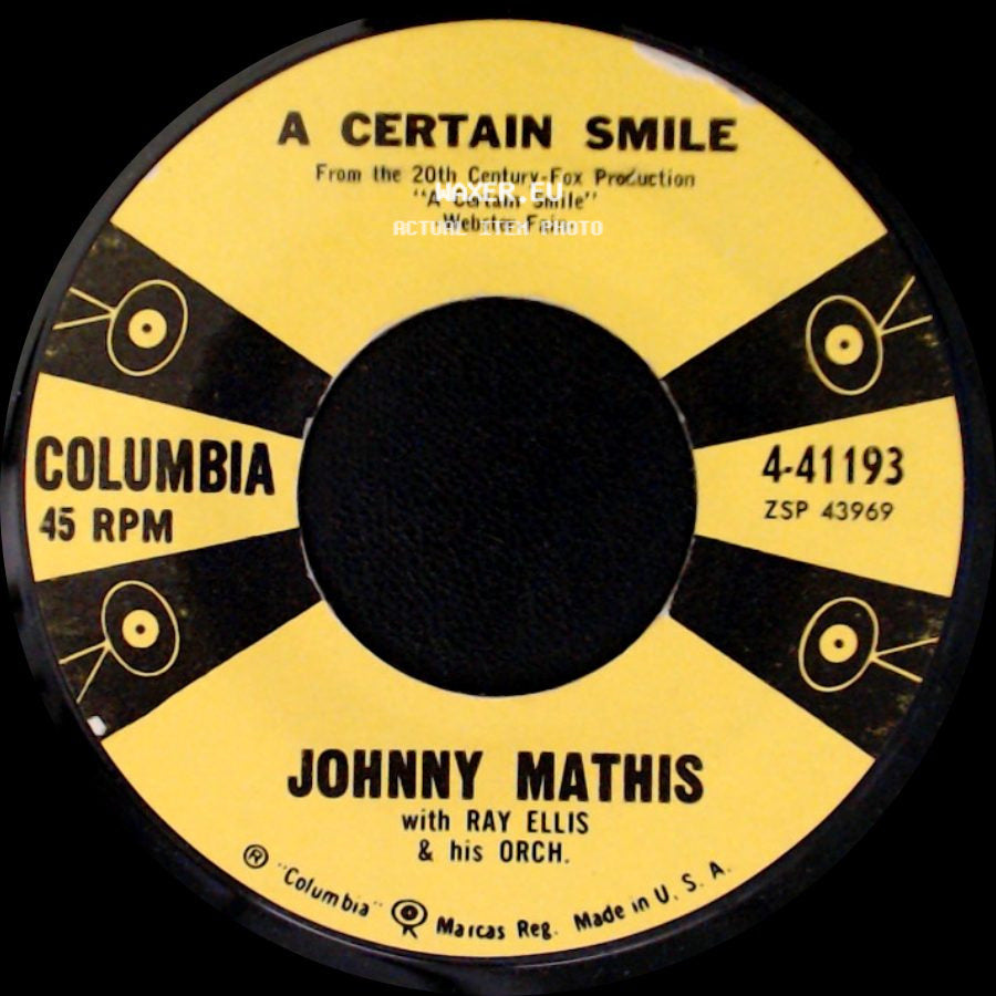 Johnny Mathis With Ray Ellis & His Orch. / Johnny Mathis - A Certain Smile / Let It Rain side A