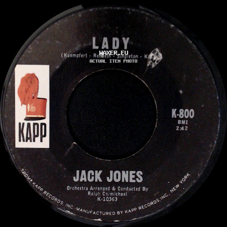 Jack Jones - Afraid To Love / Lady side B