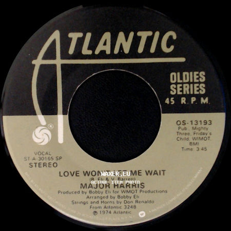 The Major Harris Boogie Blues Band / Major Harris - Each Morning I Wake Up / Love Won't Let Me Wait side B