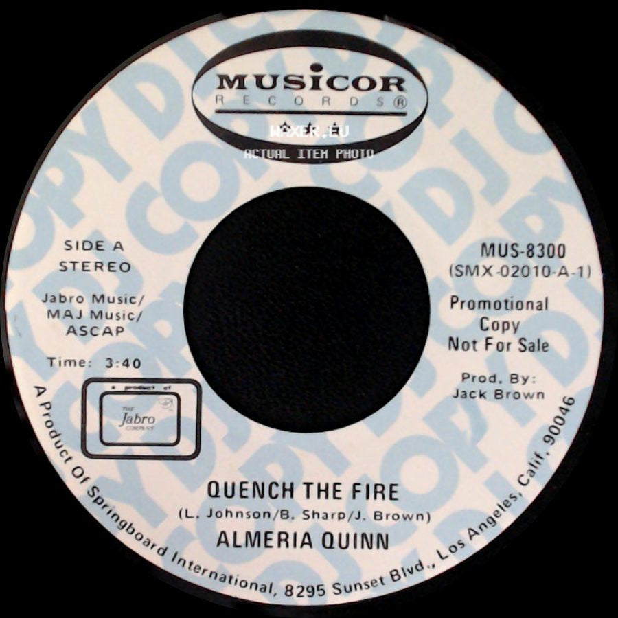Almeria Quinn - Quench The Fire / Quench The Fire side A