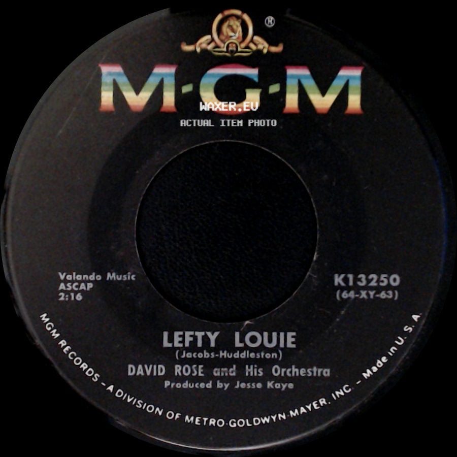 David Rose And His Orchestra - Lefty Louie / Love Theme From "The Carpetbaggers" side A