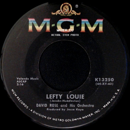 David Rose And His Orchestra - Lefty Louie / Love Theme From "The Carpetbaggers" side A