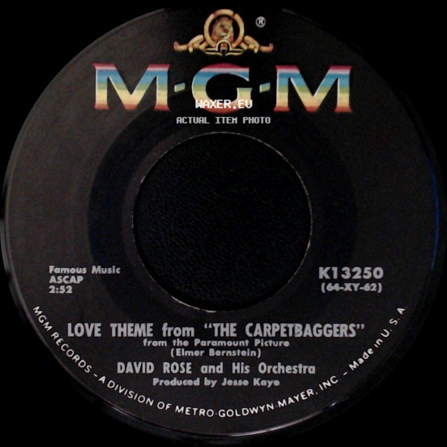 David Rose And His Orchestra - Lefty Louie / Love Theme From "The Carpetbaggers" side B