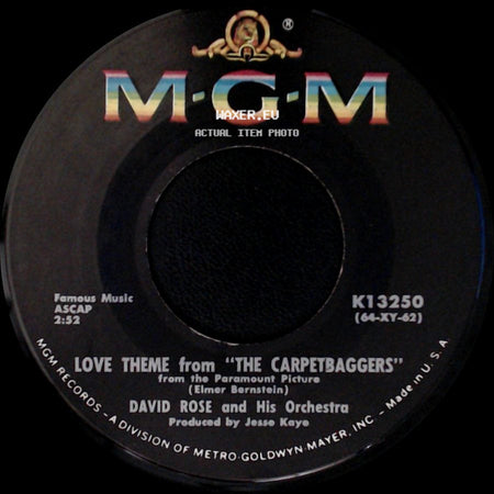 David Rose And His Orchestra - Lefty Louie / Love Theme From "The Carpetbaggers" side B