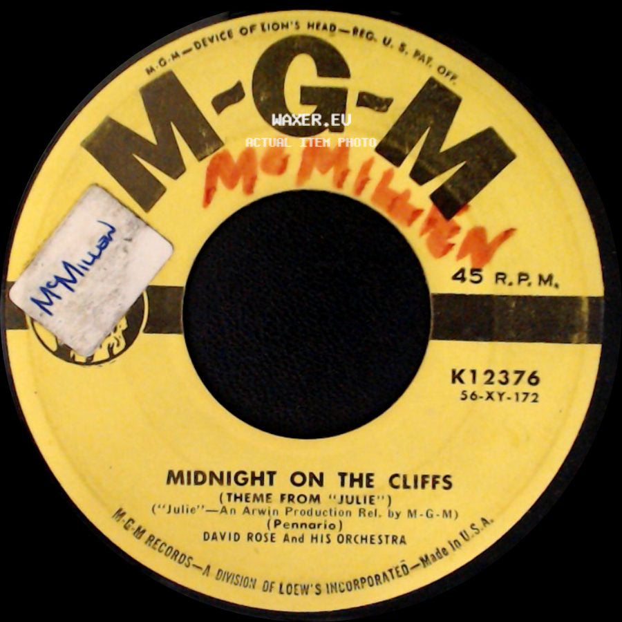 David Rose And His Orchestra - Midnight On The Cliffs / Holiday For Trombones side A