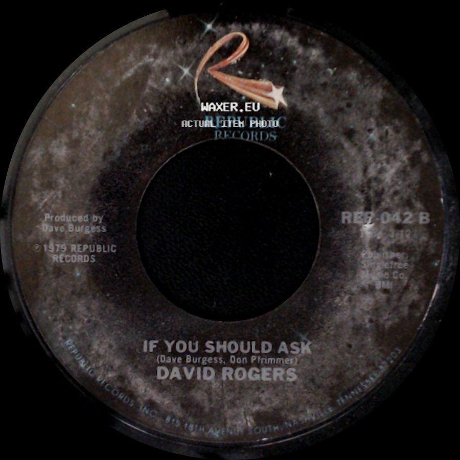 David Rogers - You Are My Rainbow / If You Should Ask side B