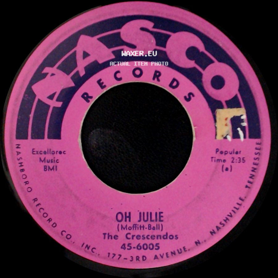 The Crescendos - My Little Girl / Oh Julie side B