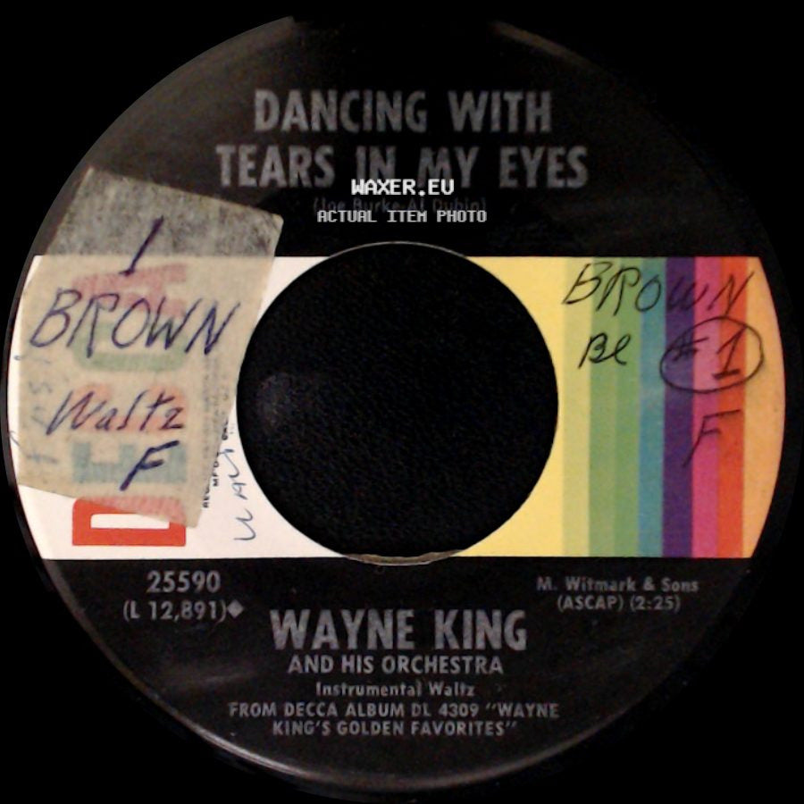 Wayne King And His Orchestra - Near You / Dancing With Tears In My Eyes side B
