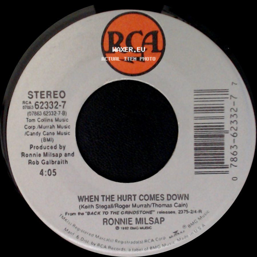 Ronnie Milsap - L. A. To The Moon / When The Hurt Comes Down side B