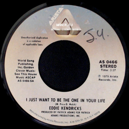 Eddie Kendricks - I Just Want To Be The One In Your Life / I Can't Let You Walk Away side A