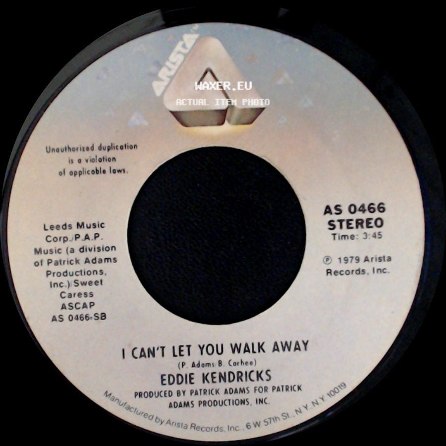Eddie Kendricks - I Just Want To Be The One In Your Life / I Can't Let You Walk Away side B