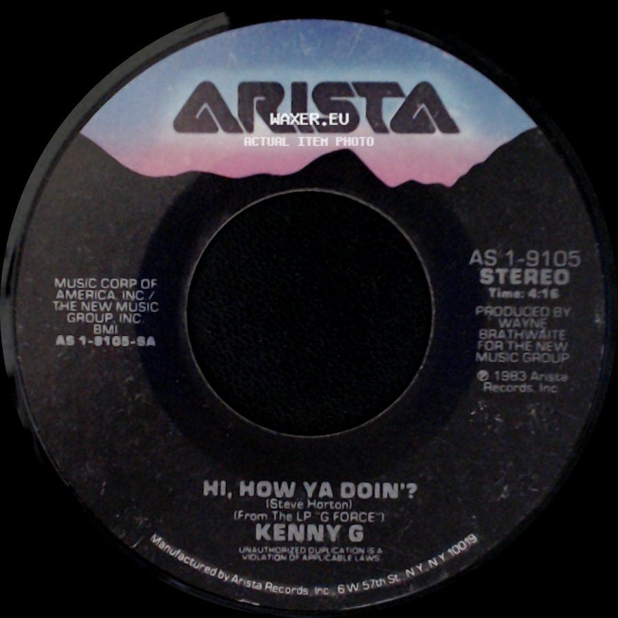 Kenny G - Hi, How Ya Doin'? / Hi, How Ya Doin'? (Instrumental Version) side A