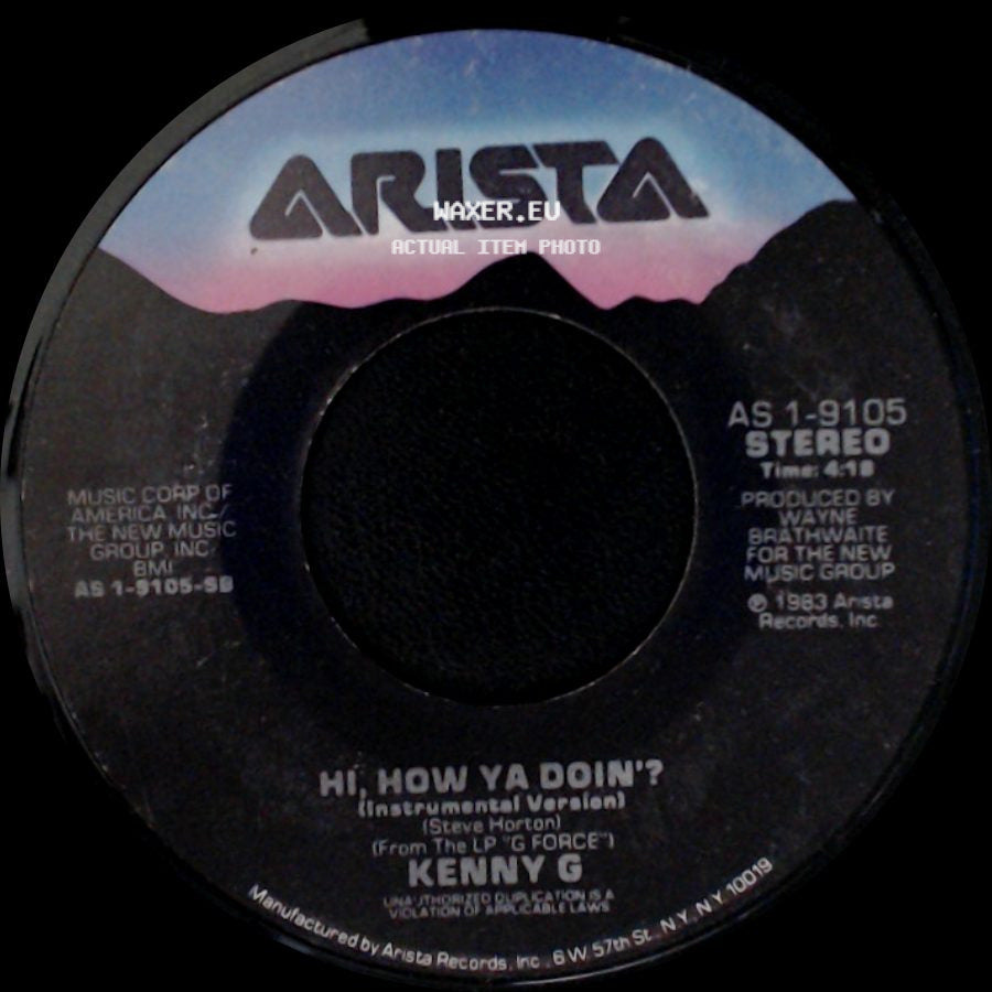 Kenny G - Hi, How Ya Doin'? / Hi, How Ya Doin'? (Instrumental Version) side B