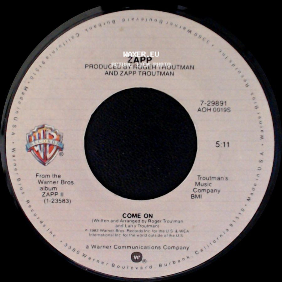Zapp - Doo Wa Ditty (Blow That Thing) / Come On side B