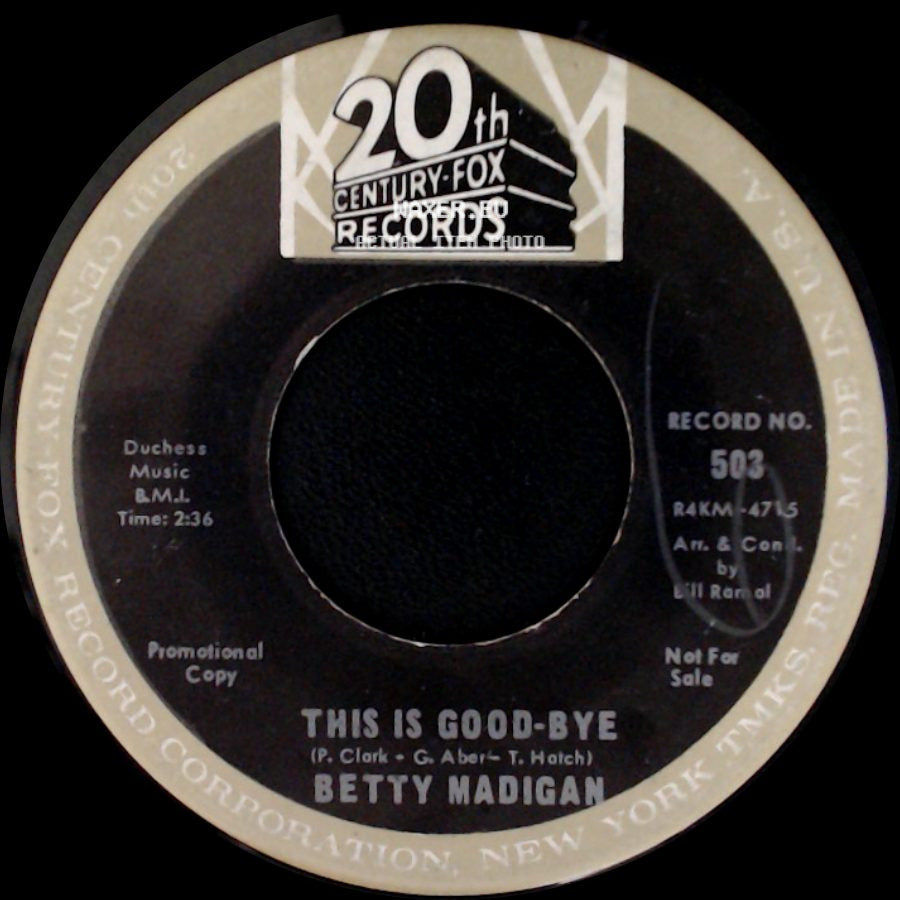 Betty Madigan - This Is Good-Bye / Senior Year side A
