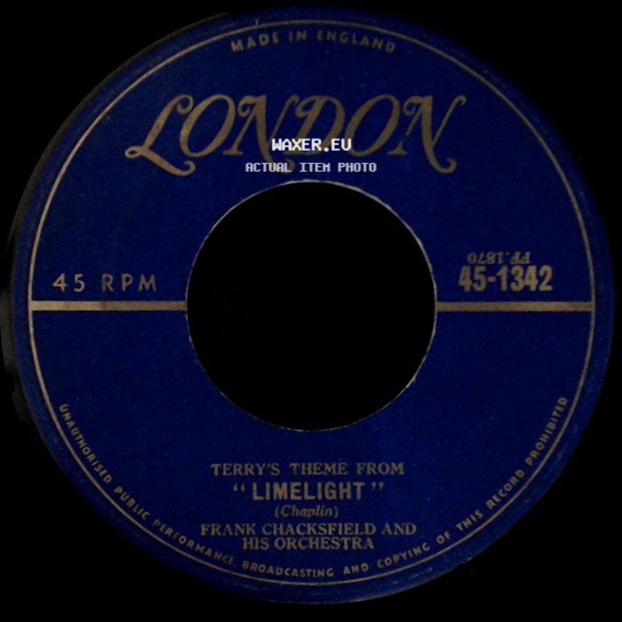 Frank Chacksfield And His Orchestra - Terry's Theme From "Limelight" / Limelight side A